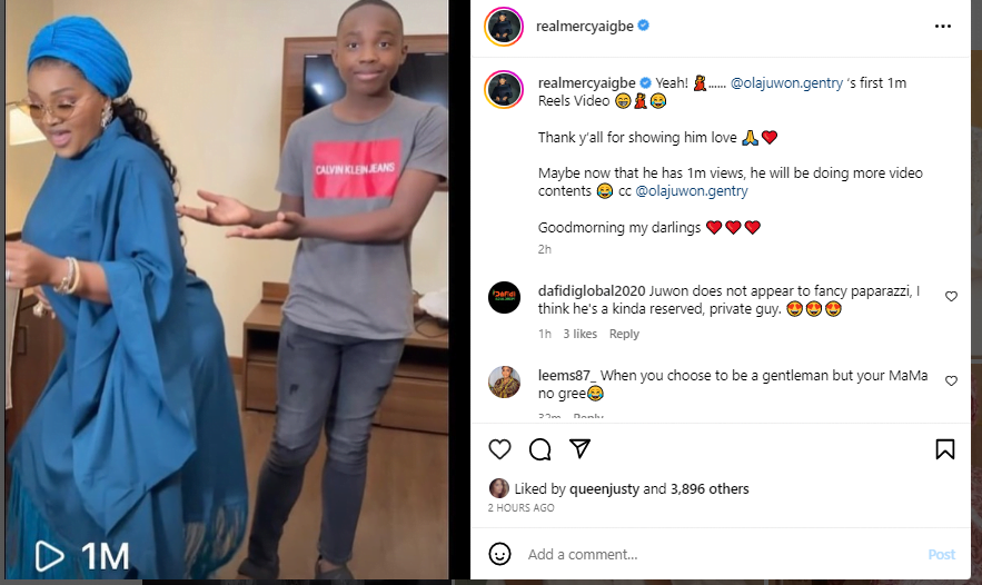 Mercy Aigbe rejoices as her son gets new achievement