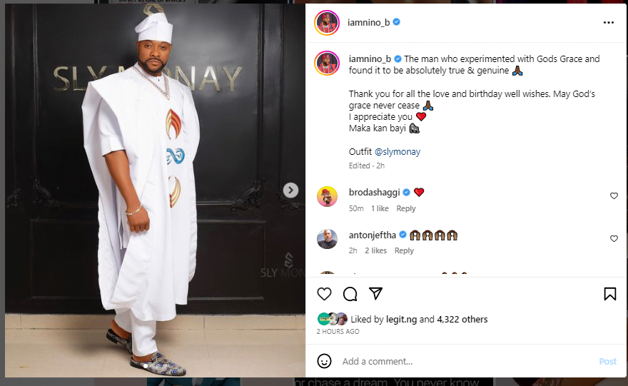 Bolanle Ninalowo pens appreciation note to fans for the love received on his birthday