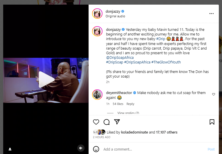 Congratulations pour in for Don Jazzy as he unveils his latest baby