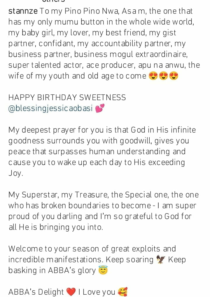 Stan Nze celebrates wife's birthday