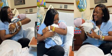 Tomike Adeoye welcomes baby boy
