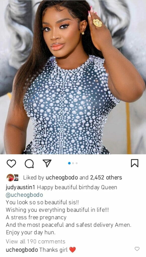 Judy Austin celebrates Uche Ogbodo's birthday
