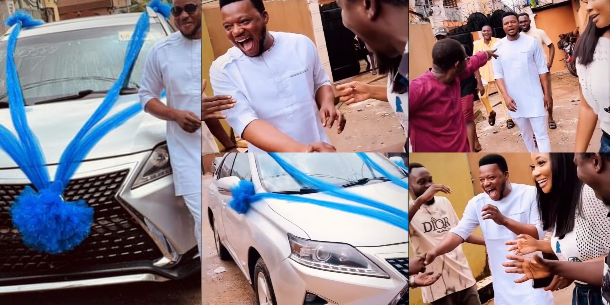 Ayo Olaiya's wife surprises him with a car