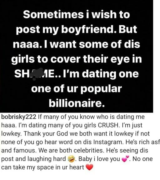Bobrisky is dating a popular billionaire