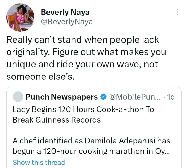 Beverly Naya shades Chef Dammy