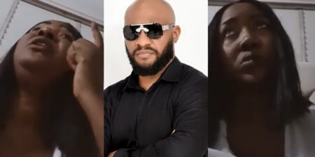 Yul Edochie and Judy Austin in heated argument