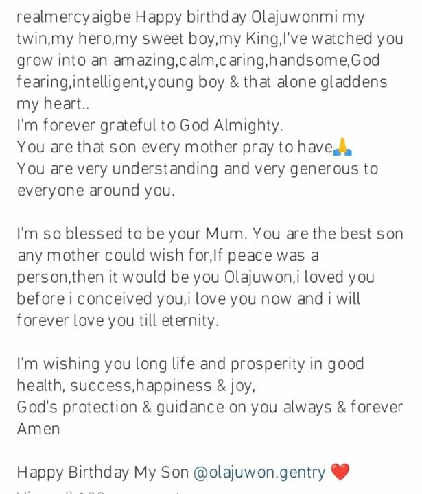 Mercy Aigbe celebrates son's birthday 