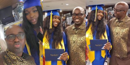 Kazim Adeoti's daughter graduates from High school