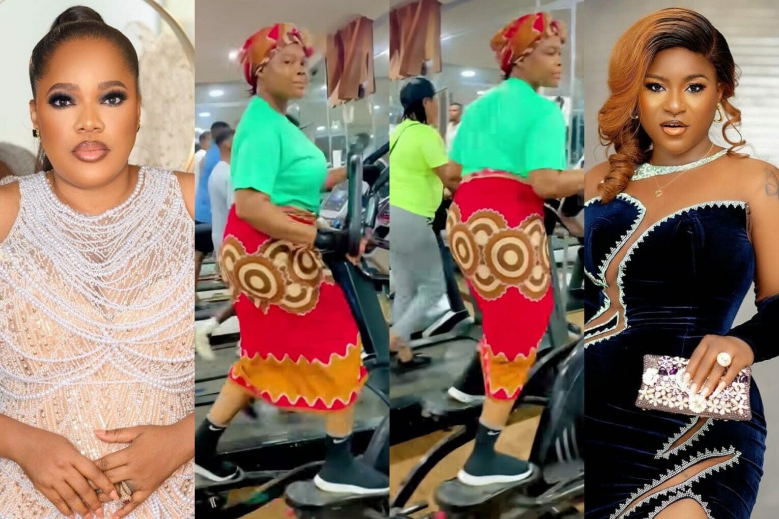 Ruby Ojiakor wears traditional attire to gym