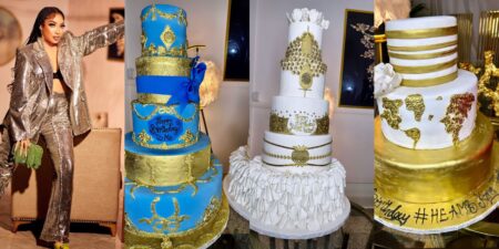 Tonto Dikeh rings in her 38 with 4 cakes