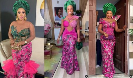 Wumi Toriola, Iyabo Ojo, Mercy Aigbe, Bobrisky, and others battle for best dressed at colleague's wedding