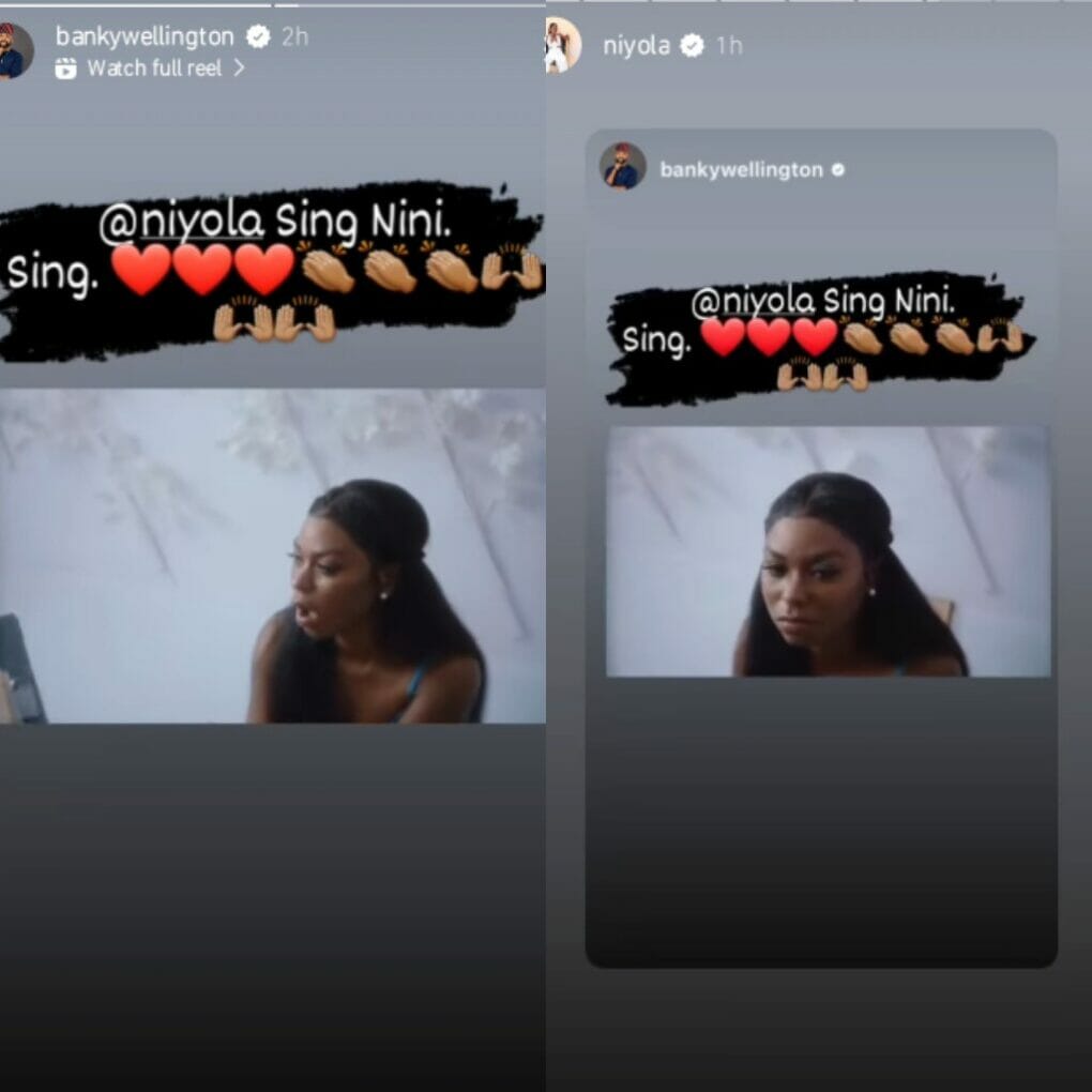Banky W praises Niyola for her rendition of her song
