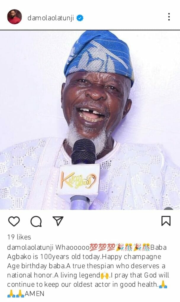 Nollywood celebrates Charles Olumo at 100