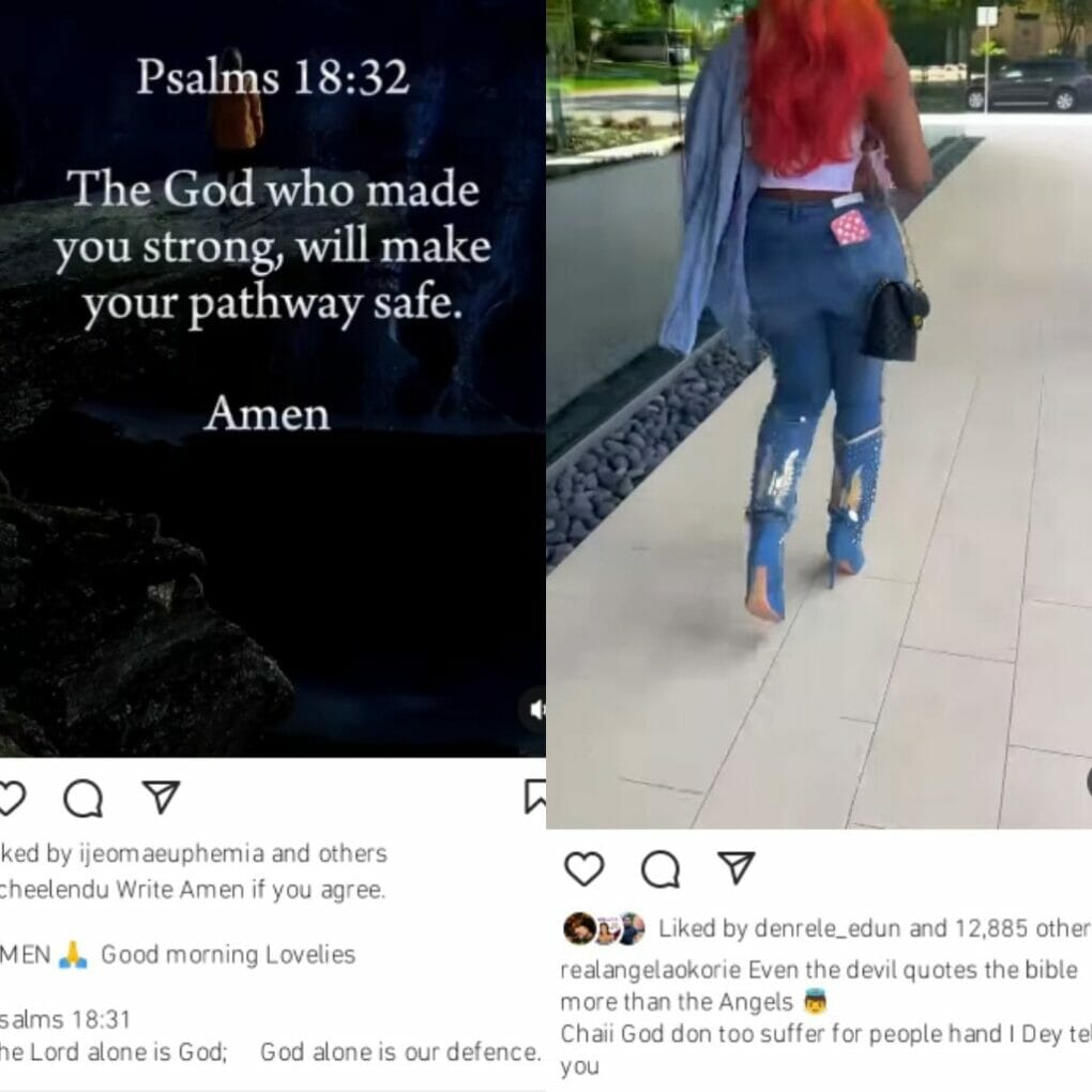 Angela Okorie shades Uche Elendu for quoting scripture
