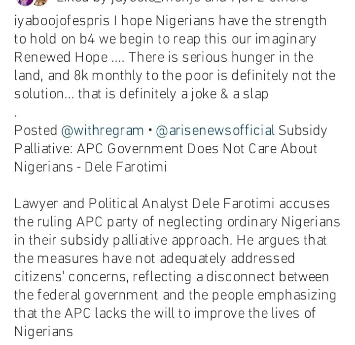 Iyabo Ojo bemoans the hardship in Nigeria