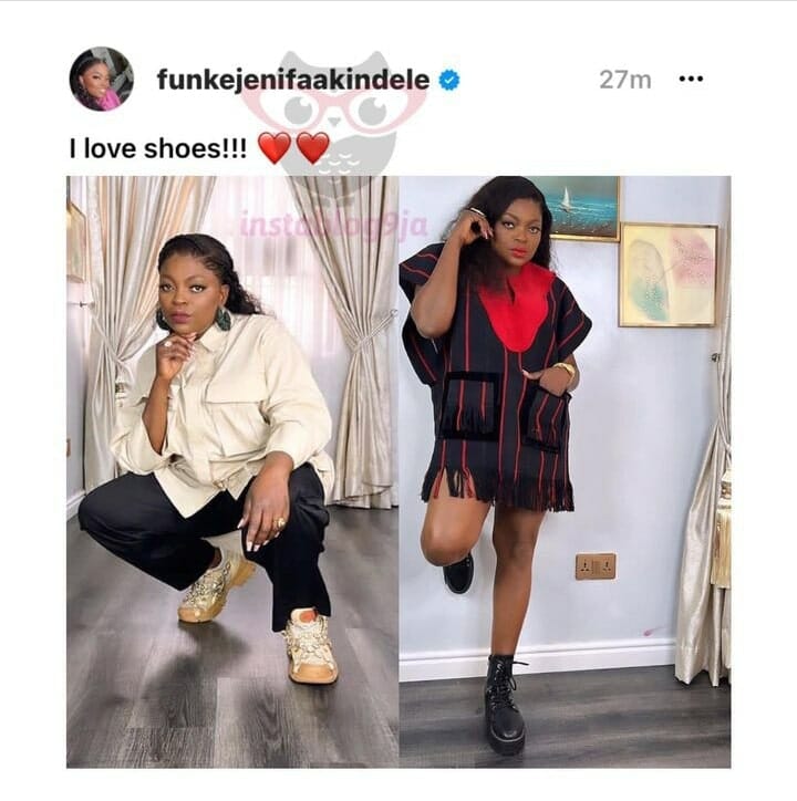 Funke Akindele under fire over her post on Thread