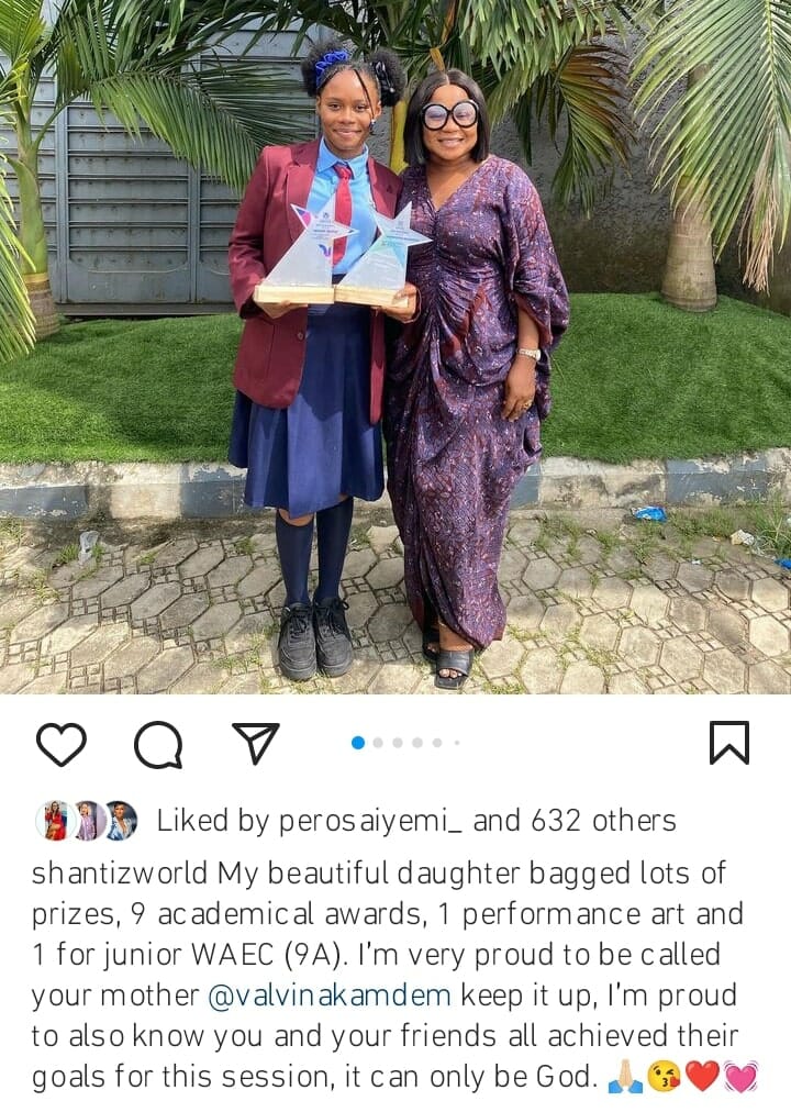 Iyabo Ojo celebrates Shantiz daughter as she bags academic awards