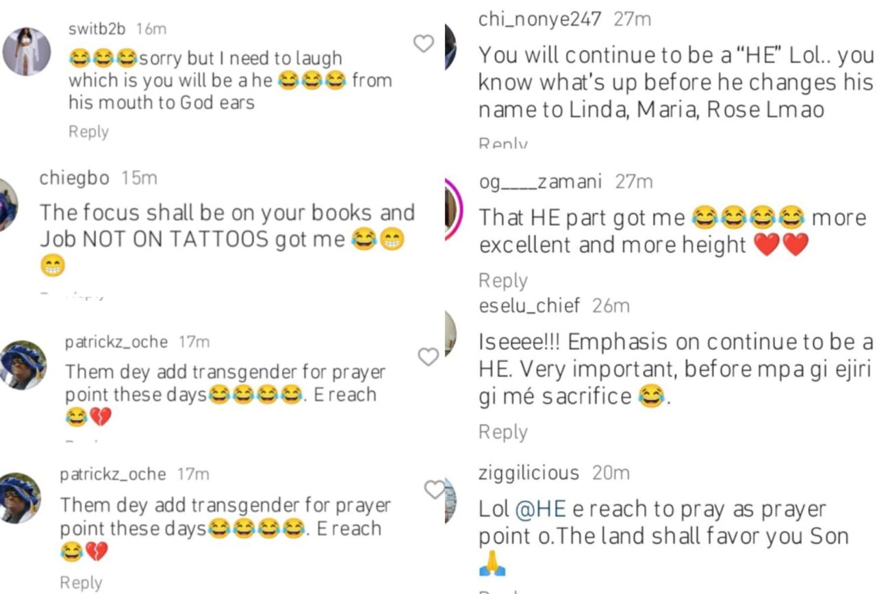 Reactions as Kanayo Kanayo prays for son as he goes to school in America