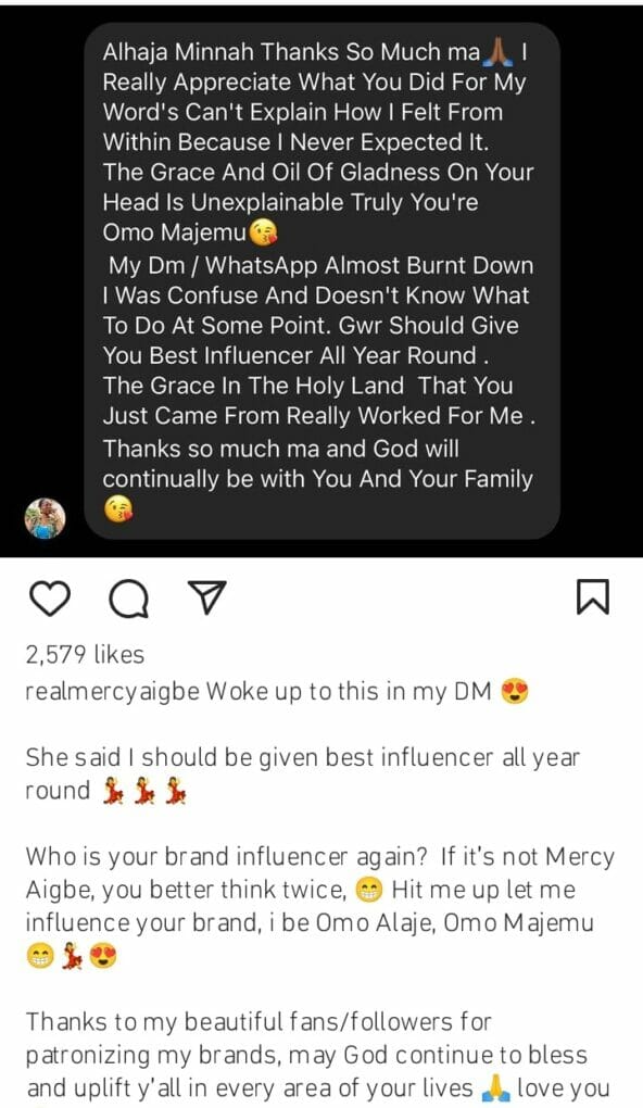 Mercy Aigbe wakes up to good news from her brand