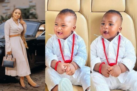 Regina Daniels gushes over her second son