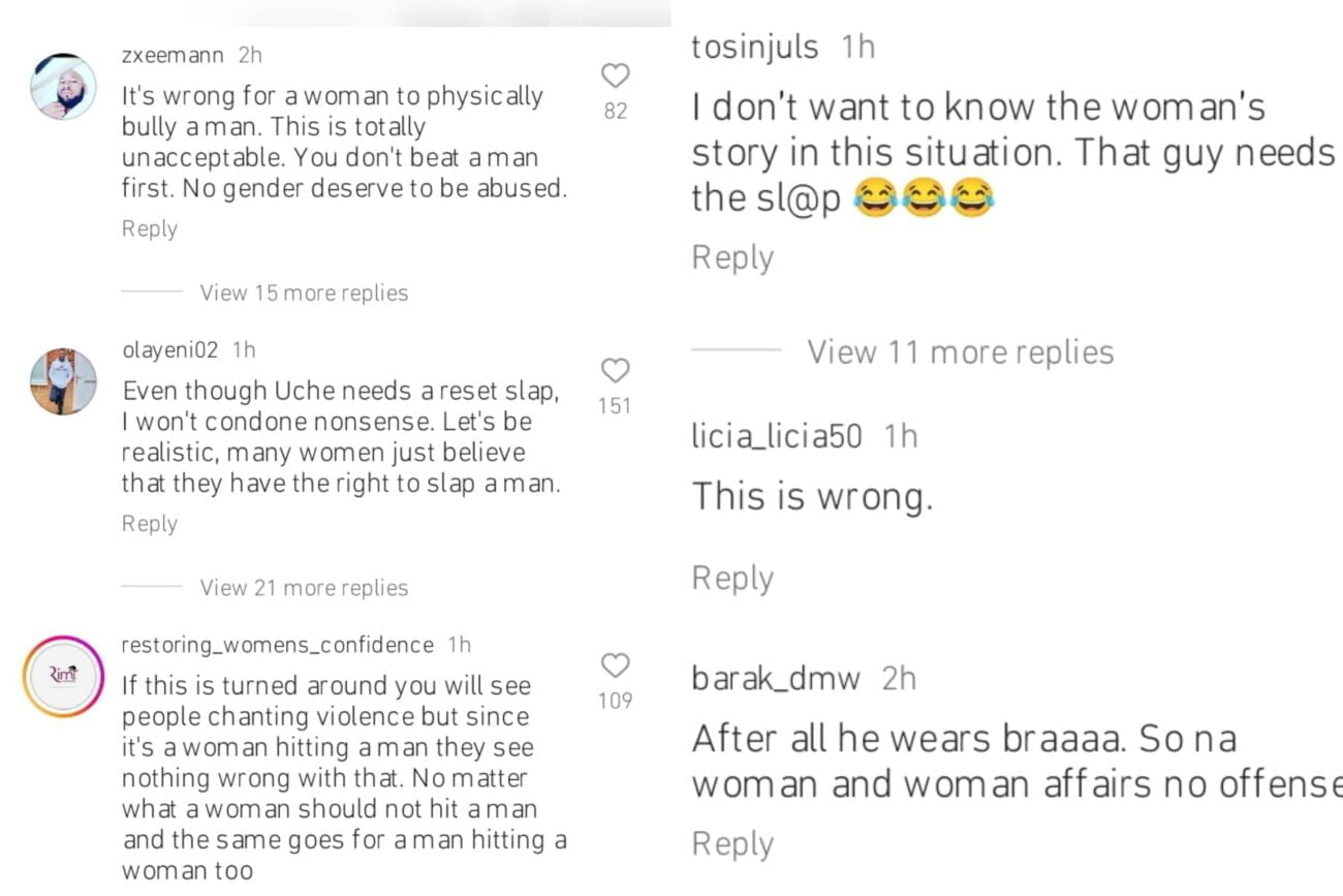 Reactions as unknown lady slaps Uche Maduagwu