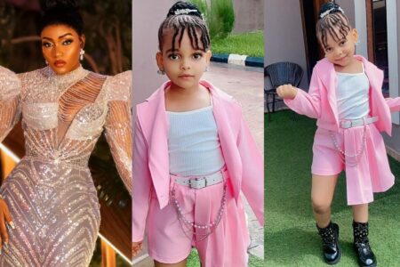 Fans react to adorable photos of Queen Nwokoye's daughter