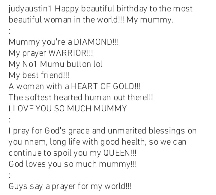 Judy Austin celebrates mother's birthday