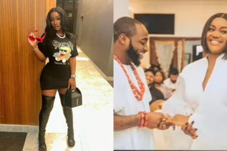 Anita Brown reacts as Davido and Chioma welcome twins