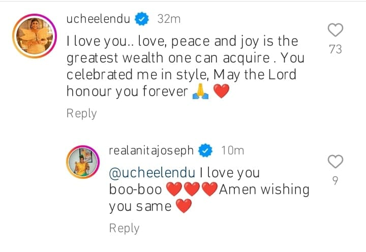 Uche Elendu profess love for Anita Joseph