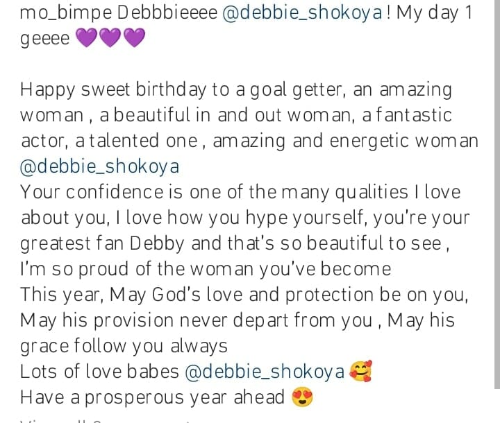 Mo Bimpe celebrates Debbie Shokoya's birthday