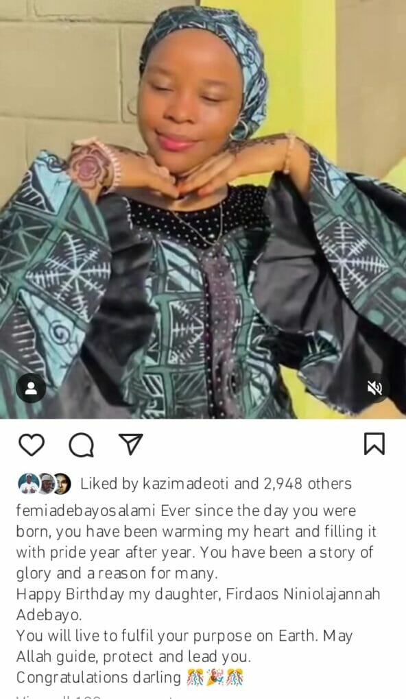 Femi Adebayo celebrates daughter's birthday