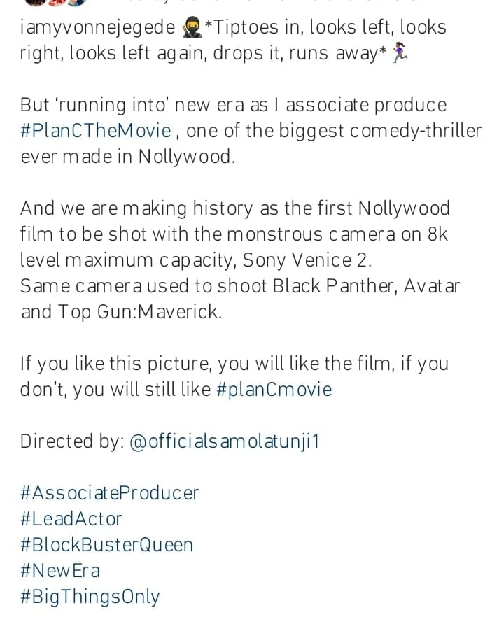 Yvonne Jegede uses Monstrous camera