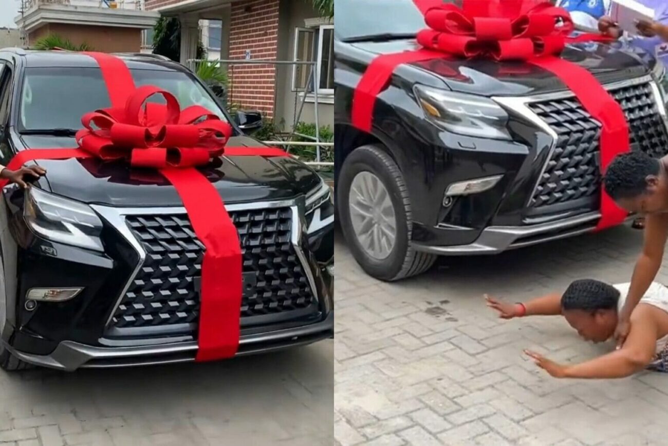 Ashmusy's mother shed tears of joy over her new car