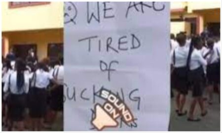 Protesting Law student of UNICAL