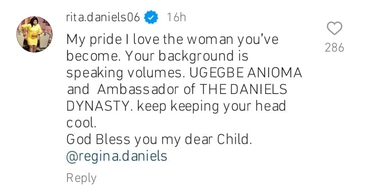 Rita Daniels praises daughter Regina Daniels for making their dynasty proud