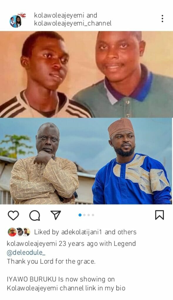 Kolawole Ajeyemi shares before and after photo with Dele Odule