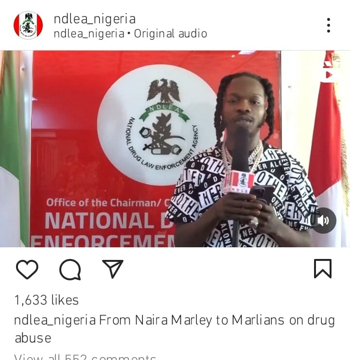 Naira Marley joins NDLEA's campaign against drug abuse