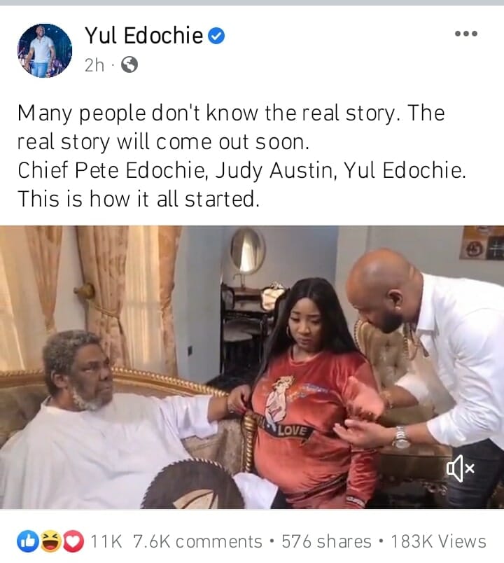 Yul Edochie says the will story will come out soon