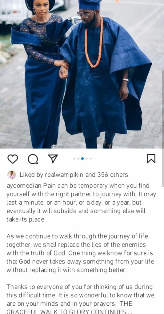 Ayo Makun says pain is temporary