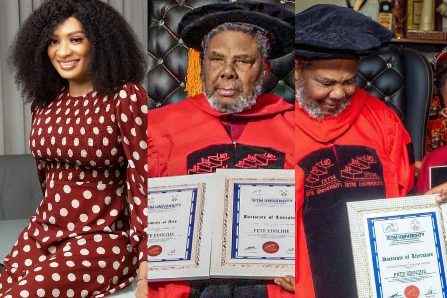 May Edochie hails Pete Edochie over his doctorate degree