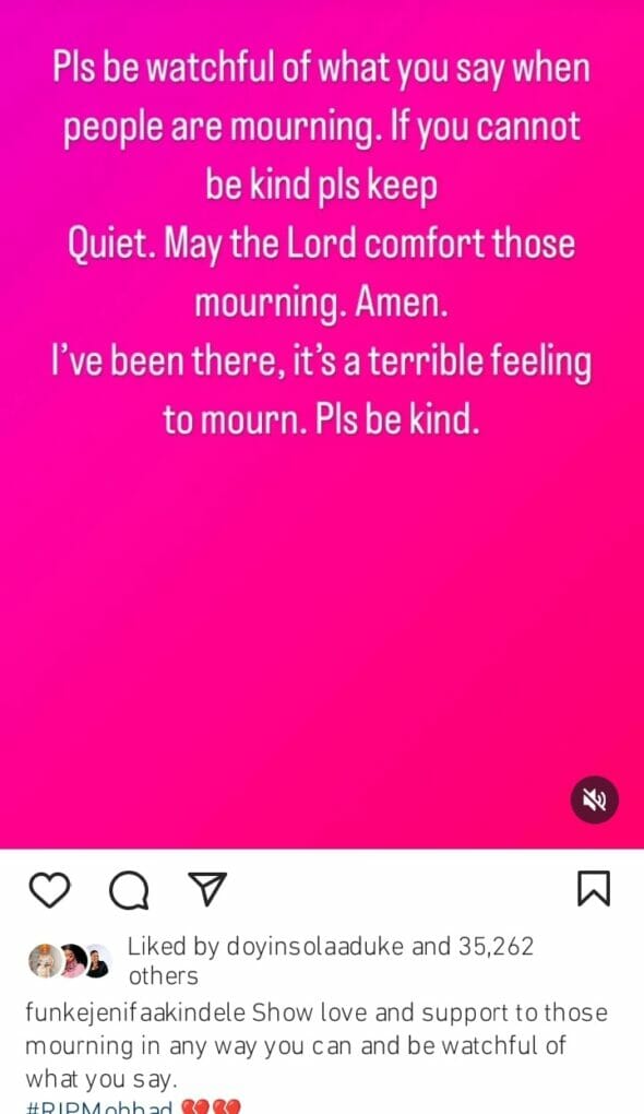 Funke Akindele cautions Nigerians as she reacts to Mohbad's death