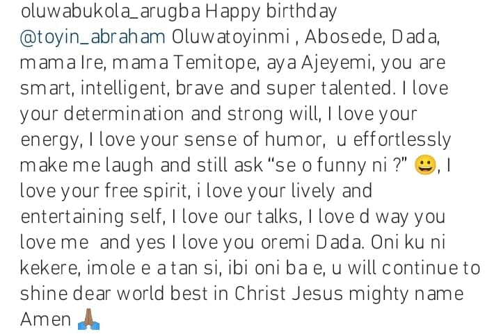 Bukola Arugba celebrates Toyin Abraham's birthday