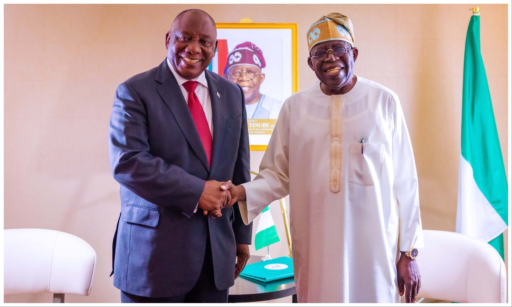 Tinubu and south Africa president