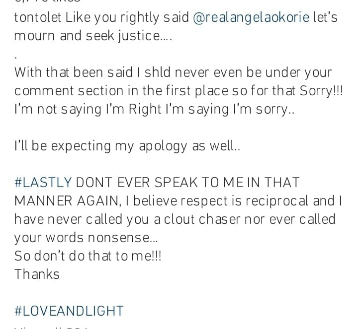 Tonto Dikeh demands apology from Angela Okorie