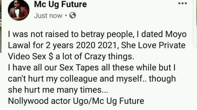 MC Ug Future opens up on affair with Moyo Lawal