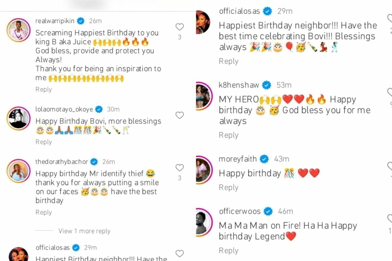 Celebrities celebrate Bovi birthday