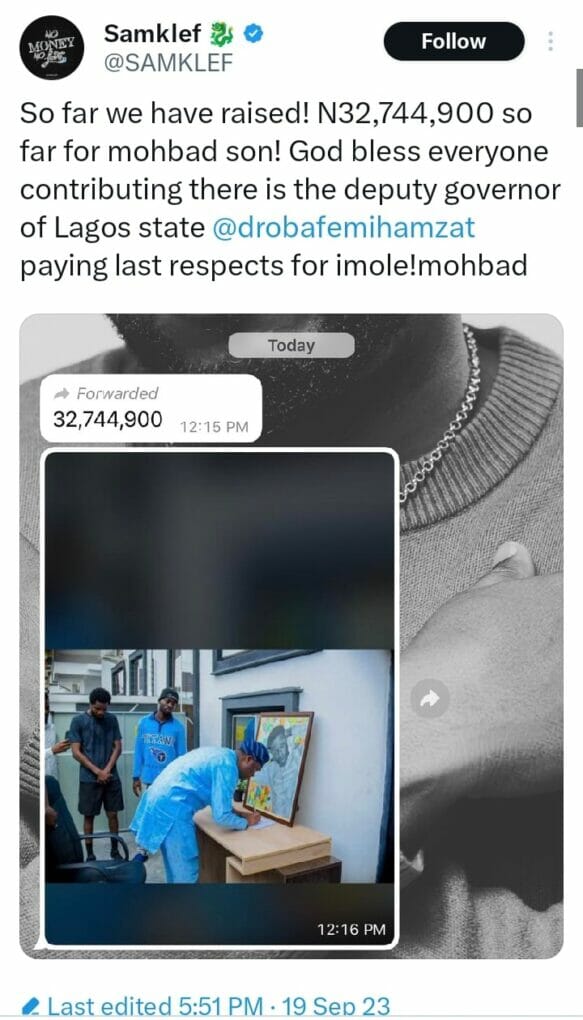 Nigerian raise N32million for Mohbad's son