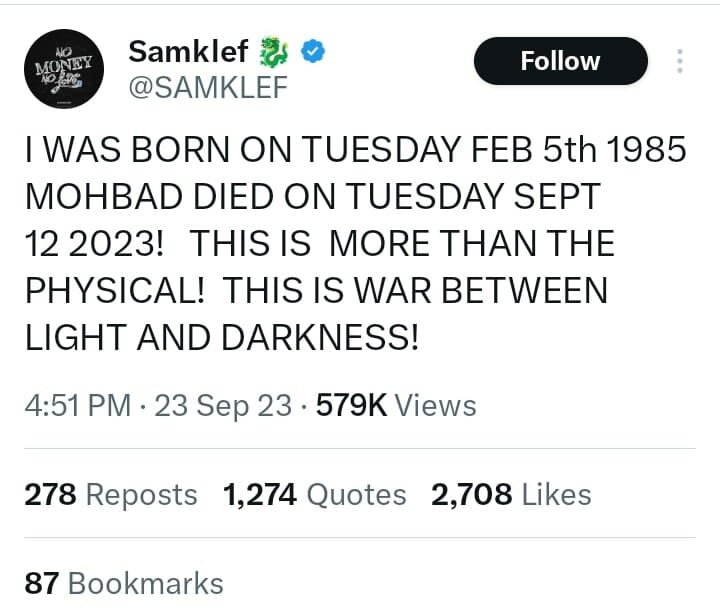 Samklef reveals similarity between him and Mohbad