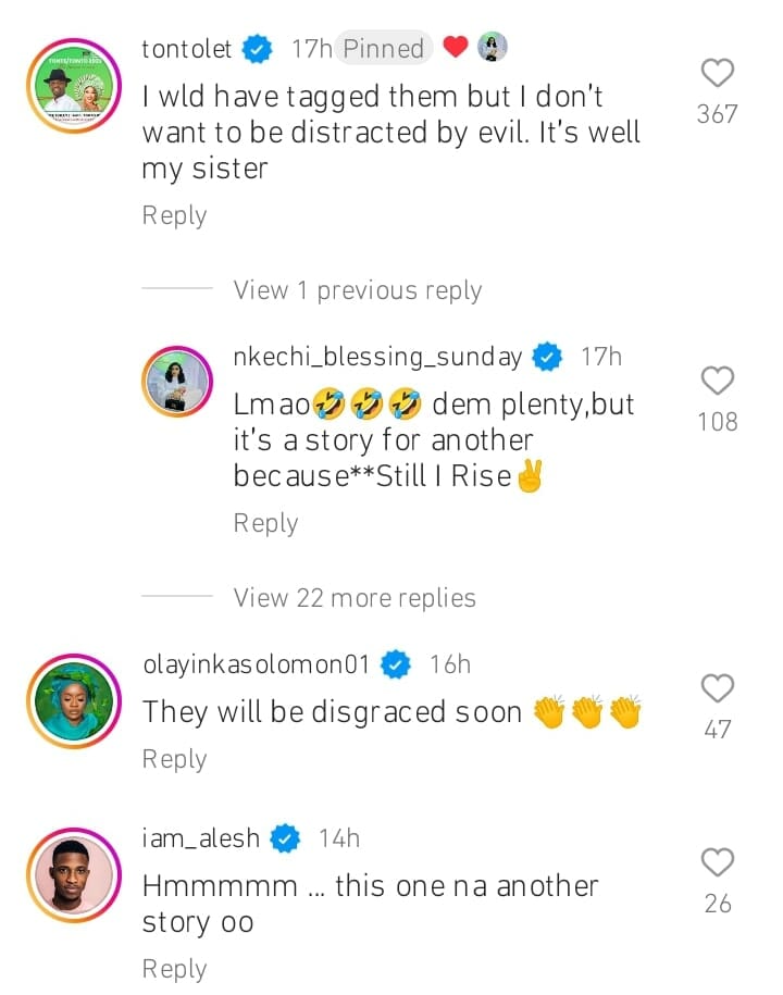 Tonto Dikeh reacts as Nkechi Blessing calls out her colleagues
