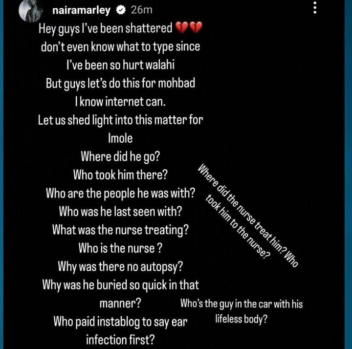 Naira Marley questions Nigerians over Mohbad's death